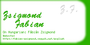 zsigmond fabian business card