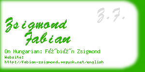 zsigmond fabian business card
